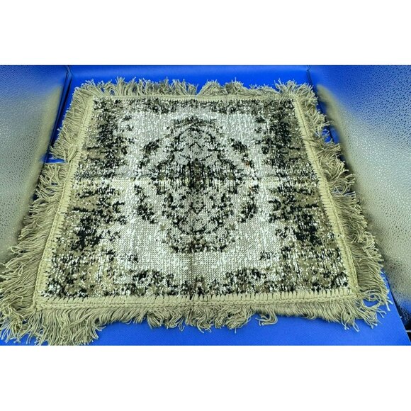 New Merchant 41 18x18 Green & Tan Fringe Pillow Cover - Picture 6 of 9